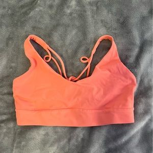 Small orange Athleta sports bra